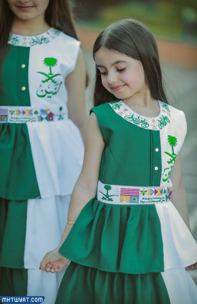 فساتين اطفال اليوم الوطني السعودي